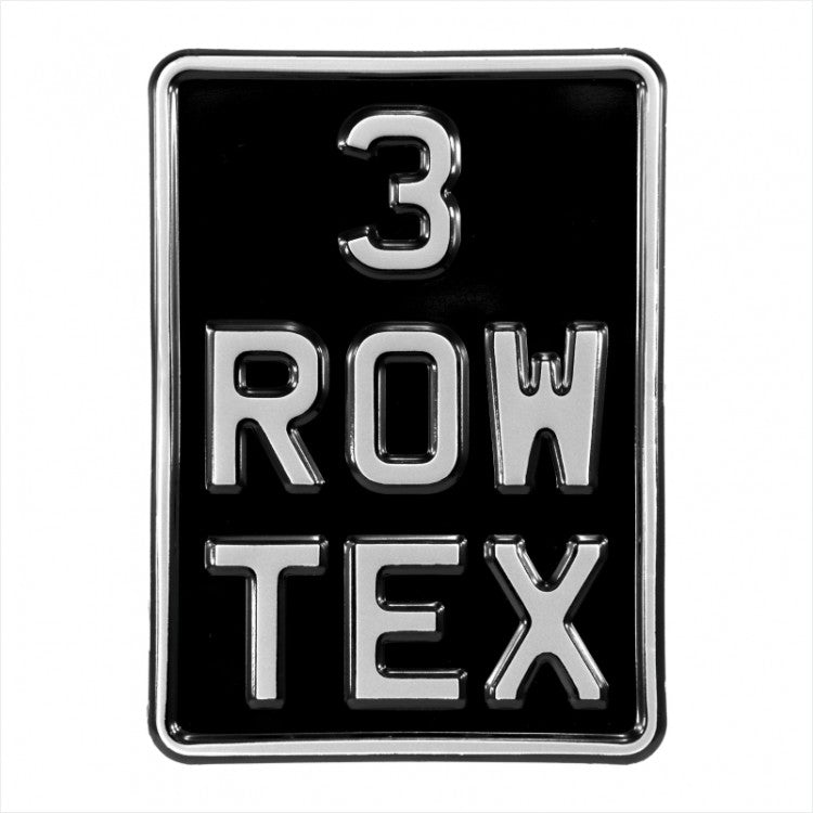 3 ROW Black & Silver 5x7 Metal Pressed Motorbike Plate
