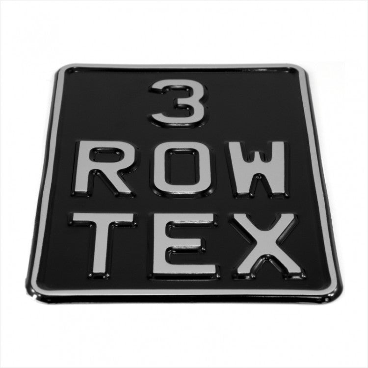 3 ROW Black & Silver 5x7 Metal Pressed Motorbike Plate