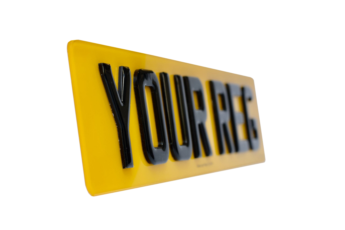 4D Gel UK Acrylic Number Plate – 520mm x 111mm