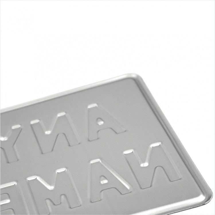 Metal Pressed Vespa or Lambretta Scooter 6.5 x 6.5 Number Plate