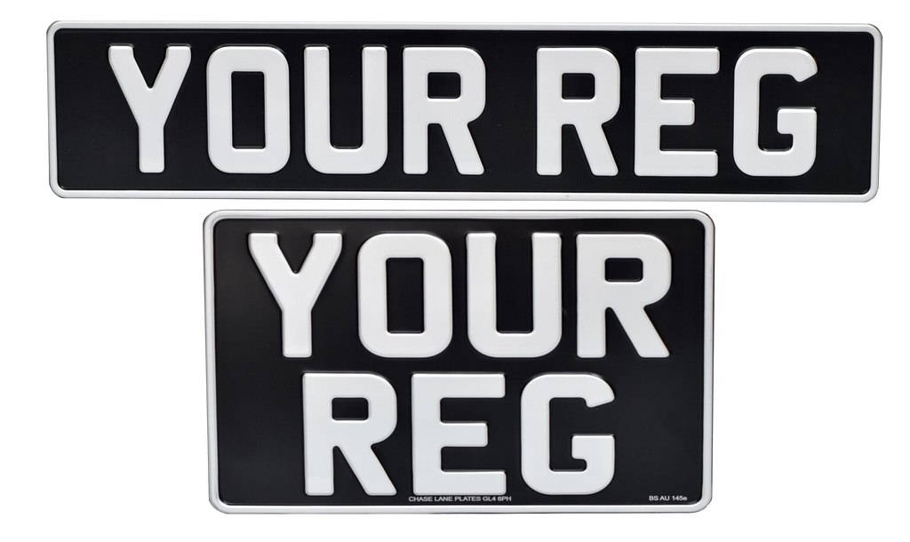Classic Metal Pressed Number Plate 520 x 111mm & 11 x 8 inches