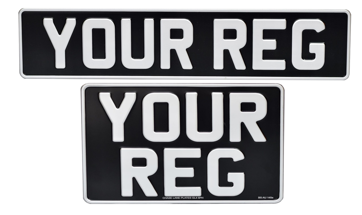 Classic Metal Pressed Number Plate 520 x 111mm & 11 x 8 inches