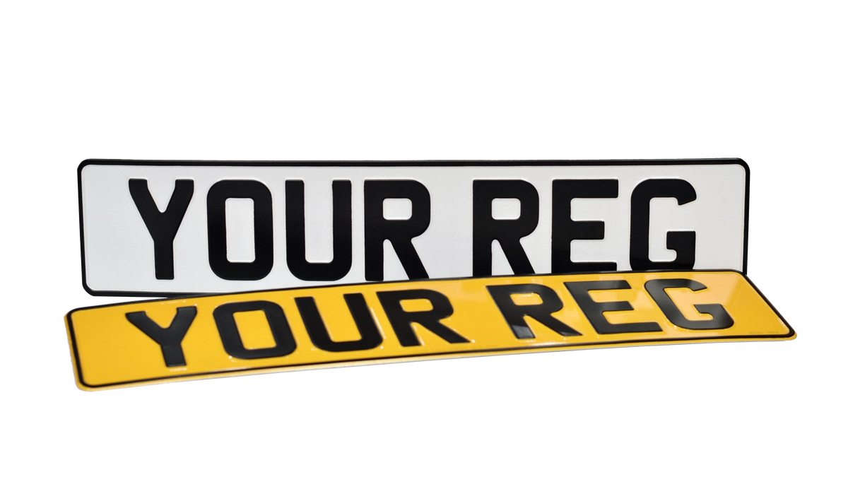 Metal Pressed Number Plate (standard)- 520mm x 111mm