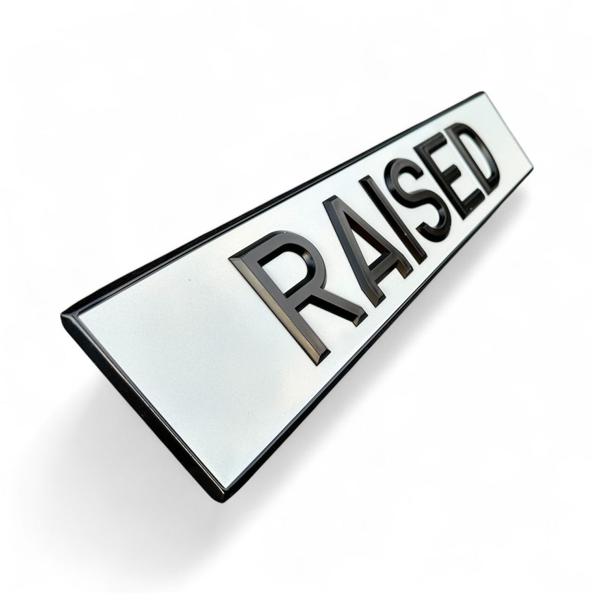 Classic Raised & Riveted White/Yellow Number Plates | Pair*
