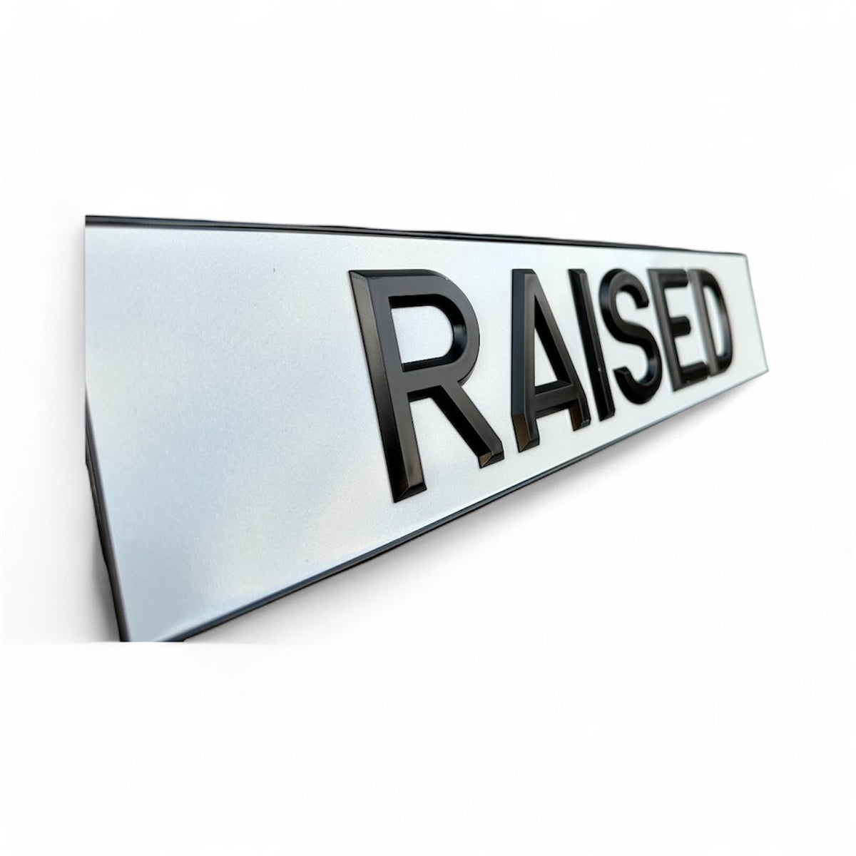 Classic Raised & Riveted White/Yellow Number Plates | Pair*