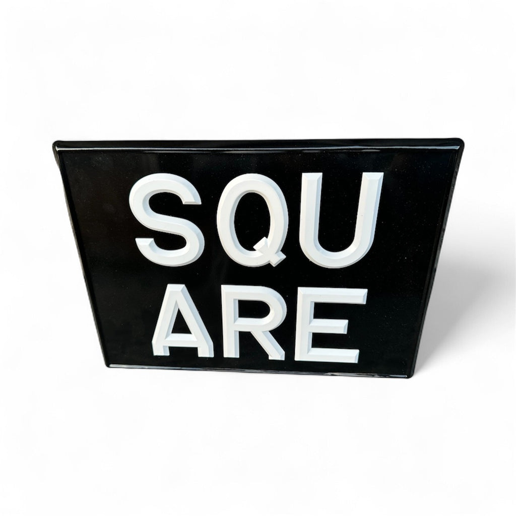 Classic Raised & Riveted Square Number Plate