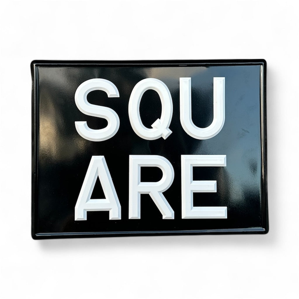 Classic Raised & Riveted Square Number Plate
